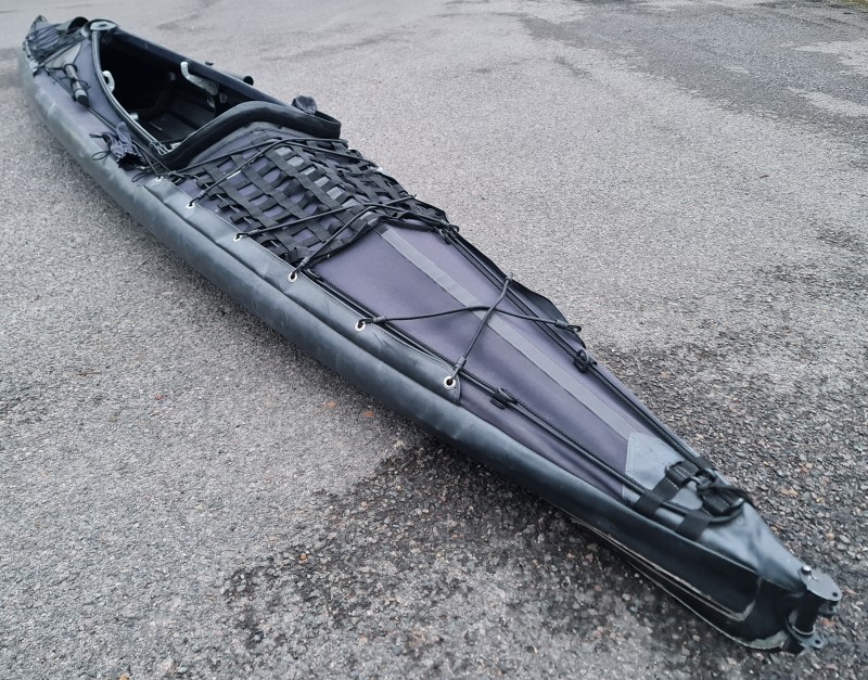 Wayland Achilli 500XL folding kayak - view from the stern showing the rear deck