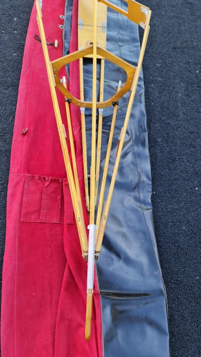 Klepper Aerius II 520 'SYST' Expedition, Red. Ref 109NK. View of bow frame section