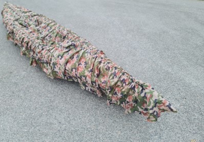 Kayak camo skirt for tandem seater folding kayaks, Polish Pantera Woodland Pattern